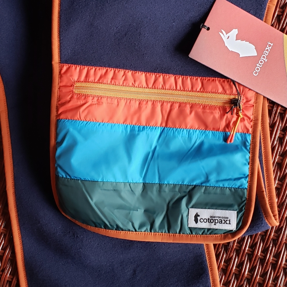 Cotopaxi Cozy Teca Fleece Scarf Blue with Pocket